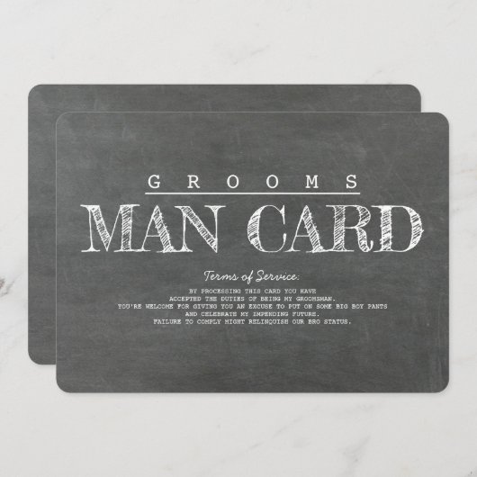 Funny Groomsman of Best Man proposal Kaart (Voorkant / Achterkant)