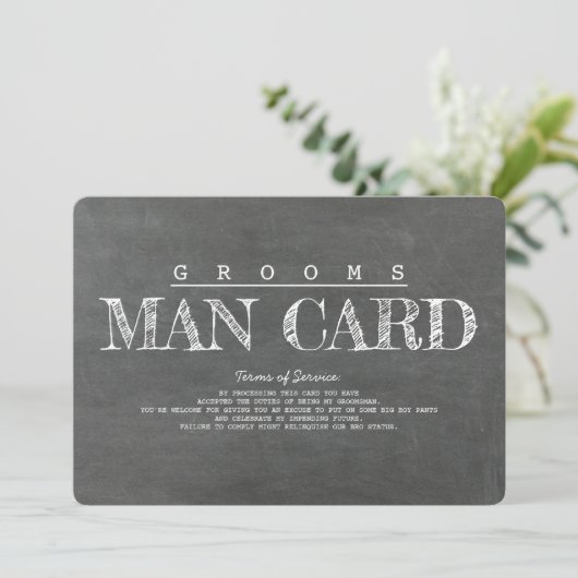 Funny Groomsman of Best Man proposal Kaart (Staand voorkant)