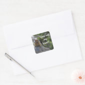 Funny Ground Squirrel Vierkante Sticker (Envelop)