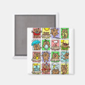 Funny Groundhog Day Cartoons Magneet (Voorkant / Achterkant)