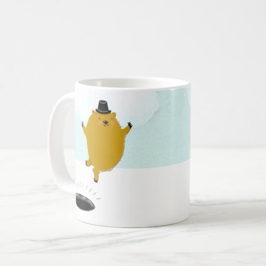 Funny Groundhog Day Coffee Mok (Voorkant links)