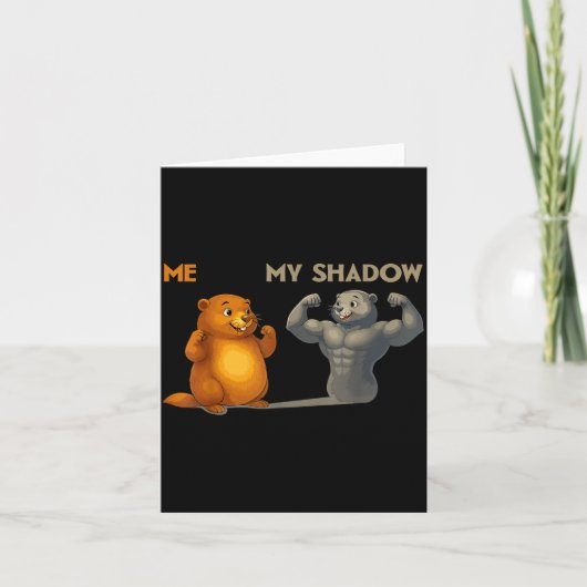 Funny Groundhog Day Kaart (Voorkant)