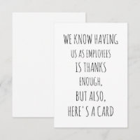 Funny Group Work Card - Kaart voor baas - Boss Day