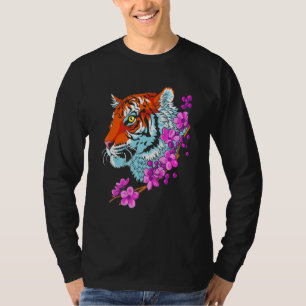 Funny Growling Mouth Open Bengal Tiger Mannen Wome T-shirt