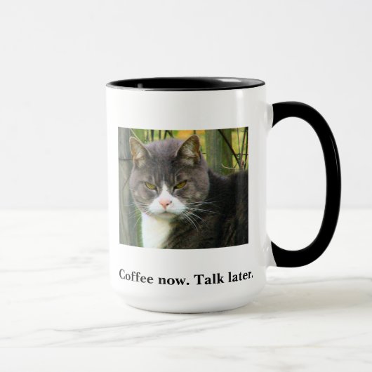 FUNNY Grumpy Cat Coffee Mok. Goedemorgen Koffiebek Mok (Rechts)
