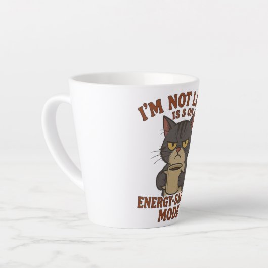 Funny Grumpy Cat Latte Mug (Angle gauche)