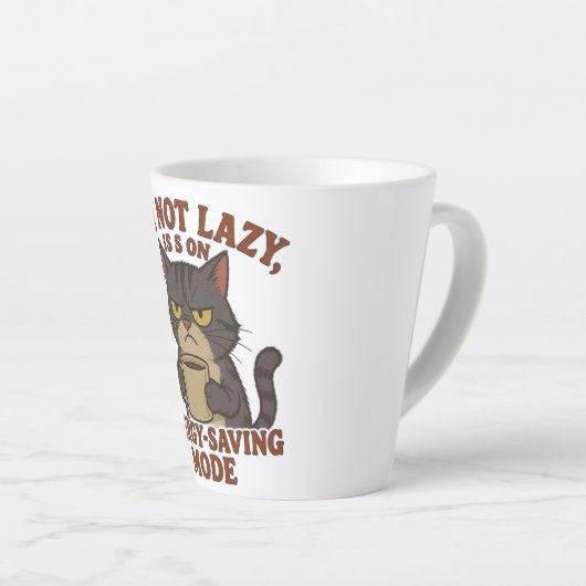 Funny Grumpy Cat Latte Mug Latte Mok (Rechterhoek)