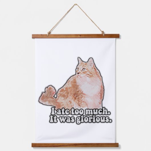 Funny grumpy cat meme for cat and kat lovers hangend wandkleed (Voorkant)