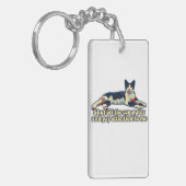 Funny grumpy cat meme for cat persons and lovers sleutelhanger (Voorkant Links)