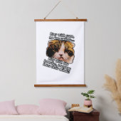 Funny grumpy cat meme for cats and kittens eigenaa hangend wandkleed (Slaapkamer)