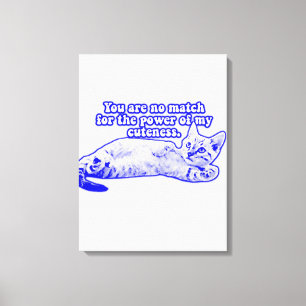 Funny grumpy cat meme for kitten and cat lovers canvas afdruk