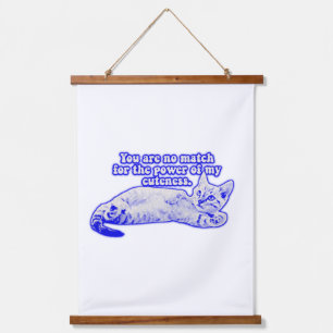 Funny grumpy cat meme for kitten and cat lovers hangend wandkleed