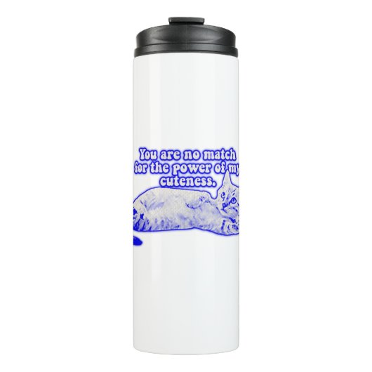 Funny grumpy cat meme for kitten and cat lovers thermosbeker (Voorkant)