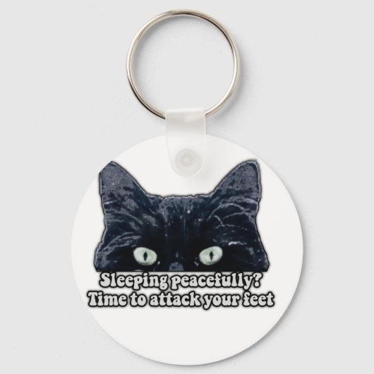 Funny grumpy cat meme for kitten eigenaars en katt sleutelhanger (Voorkant)