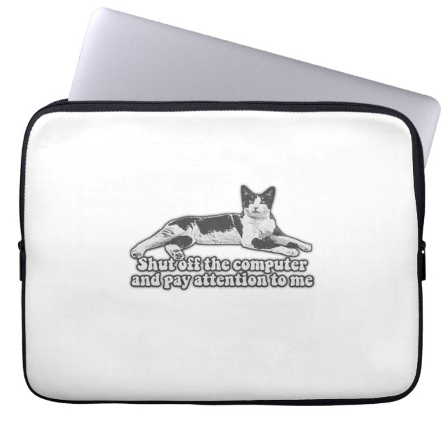 Funny grumpy cat meme for kitten lovers & cat owne laptop sleeve (Voorkant)