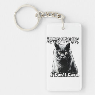 Funny grumpy cat meme for kitten people & eigenaar sleutelhanger