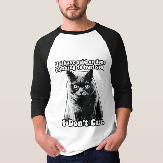 Funny grumpy cat meme for kitten people & eigenaar t-shirt (Voorkant)