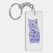 Funny grumpy cat meme voor katten en eigenaars sleutelhanger (Voorkant Links)