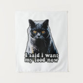 Funny grumpy cat meme voor katteneigenaars en -lie wandkleed (Voorkant)