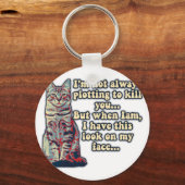 Funny grumpy cat meme voor kattenliefhebbers en ei sleutelhanger (Voorkant)