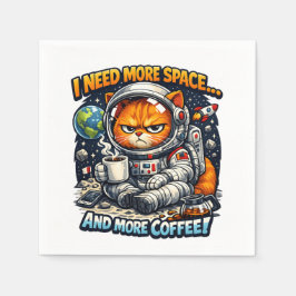  Funny Grumpy Cat, Need More Space And More Coffee Servet