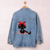 Funny Grumpy Cat of Kerstmis Denim Jacket (Hangar)