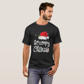 Funny Grumpy Claus kerstpyjama Santa T-shirt (Voorkant volledig)