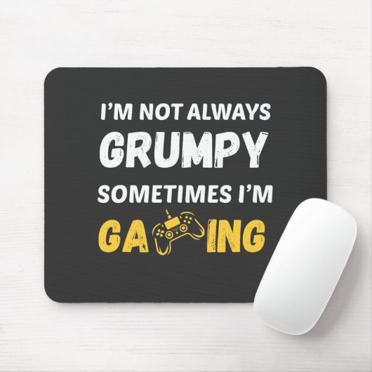 Funny Grumpy Gamer Quote Design Muismat (Met muis)