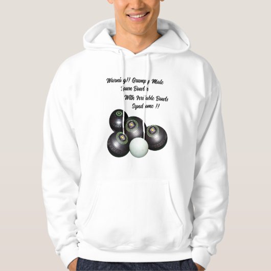 Funny Grumpy Homme Pelouse Bowler, Sweat - shirt à (Devant)