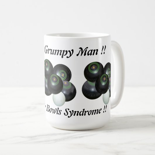 Funny Grumpy Man bij de wandelaar Bowls Design Koffiemok (Voorkant rechts)