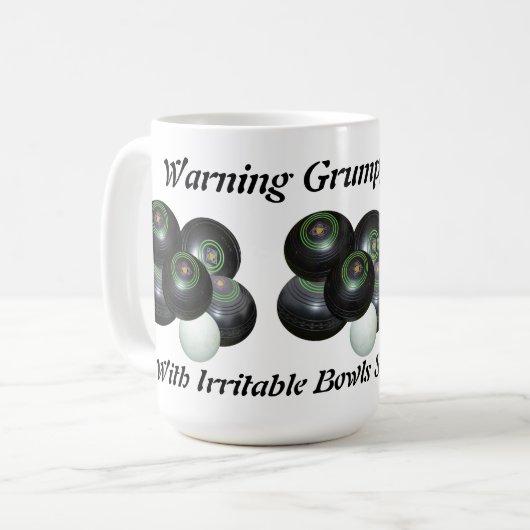 Funny Grumpy Man bij de wandelaar Bowls Design Koffiemok (Voorkant links)