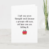 Funny Grumpy Old Man Birthday Kaart (Voorkant)