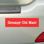 Funny Grumpy Old Man Bumpersticker (Op auto)