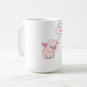 Funny Grumpy Pig Now Whaat Morning Coffee Mug (Devant gauche)