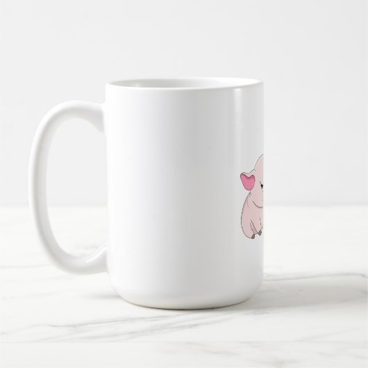 Funny Grumpy Pig Now Whaat Morning Coffee Mug (Gauche)