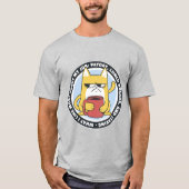 Funny Grumpy Working Cat T-shirt (Voorkant)