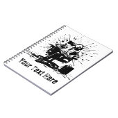 Funny Grunge Office Art Carnet personnalisé (Côté gauche)