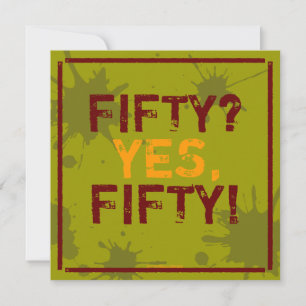 Funny Grungy Birthday Party Invitation Kaart