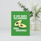 Funny Guacamole Avocado Joke Briefkaart (Staand voorkant)