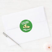 Funny Guacamole Avocado Joke Ronde Sticker (Envelop)