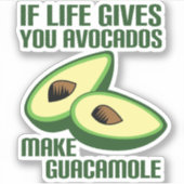 Funny Guacamole Avocado Joke Sticker (Voorkant)