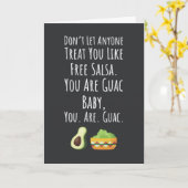 Funny Guacamole Cards Avocado Fruit Humor Kaart (Gele Bloem)