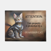 Funny Guardian Cat Deurmat (Voorkant)