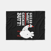 Funny Guess What_ Chicken Butt! Graphic Design  Fleece Deken (Voorkant (Horizontaal))