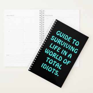 Funny "GUIDE TO SURVIVIVIVING LIFE" Planner