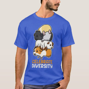 Funny Guinea Pig Celebrate Diversity Kinder Mannen T-shirt