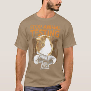Funny Guinea Pig Hamster Stop Animal Testing T-shi T-shirt