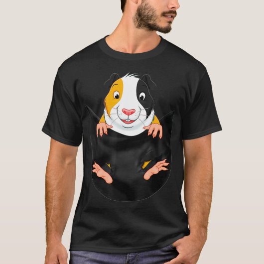 Funny Guinea Pig in Your Pocket (2) T-shirt (Voorkant)