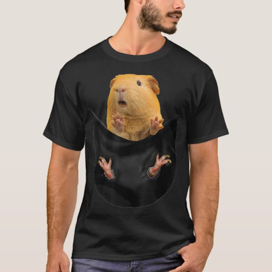 Funny Guinea Pig in Your Pocket T-shirt (Voorkant)