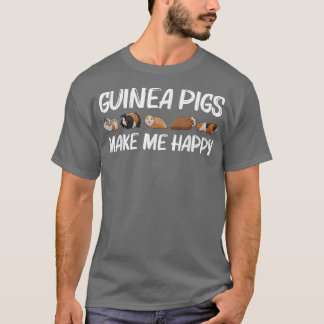 Funny Guinea Pig Kunst voor mannen Rodent Animal G T-shirt